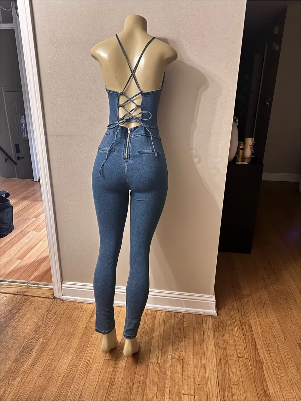 AKIRA Denim Jumpsuit in Blue